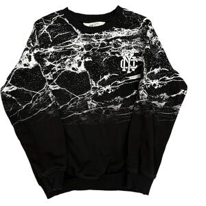 Black and White Marble Print Kids Sweater